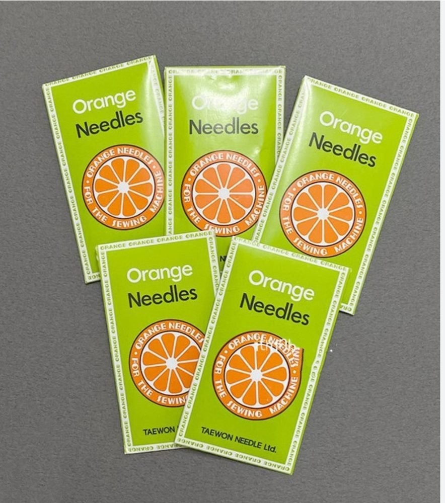 Orange Needles retail packets, pack of five