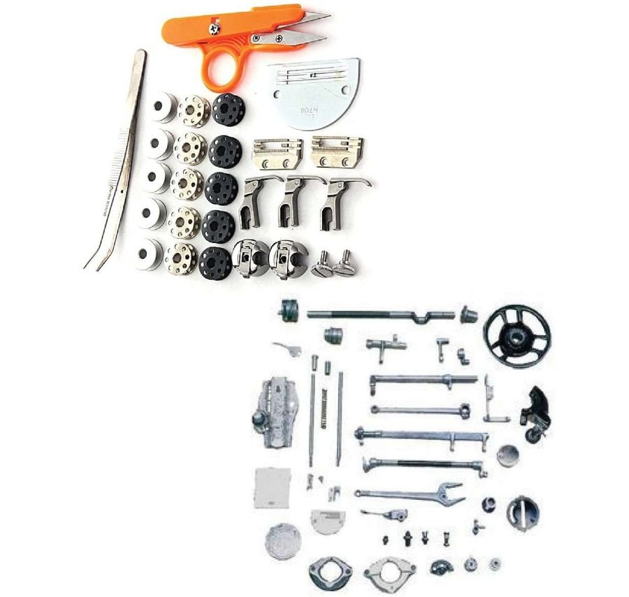 Sewing machine bobbins and precision tool kit