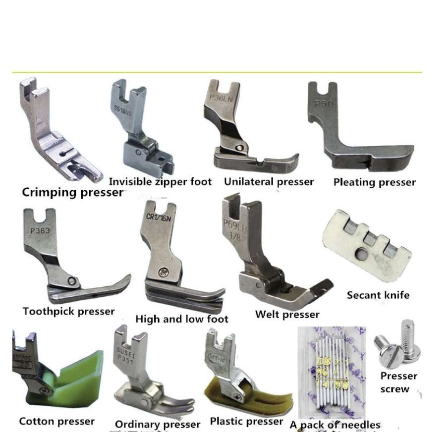 Crimping and pleating presser feet